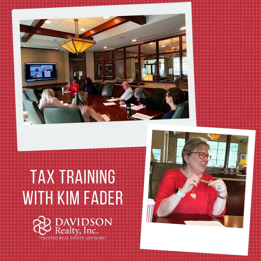 A special thank you to Kim Fader from Ancient City Accounting for leading a Tax Training session with the Davidson Realty team. Kim shared information that will help set our agents up for success during this tax season and beyond! 

#davidsonrealty #northflorida #northeastflorida