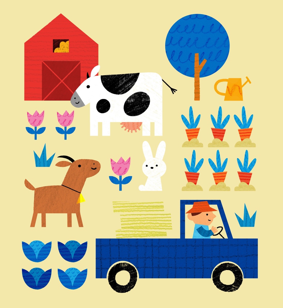 Fun at the farm in this new illustration by @henry_rancourt! Check out Henry's board book illustrations on our children's illustration agency website: astound.us/publishing/hen…