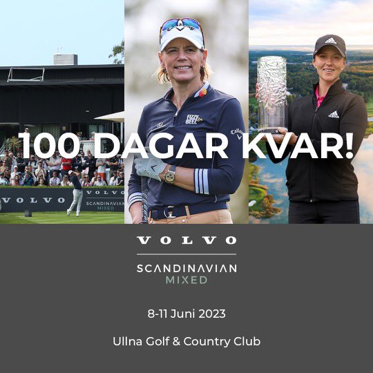 Nedräkningen kan börja! ⏰⛳️

Nu är detta bara 100 dagar kvar till årets höjdpunkt, Volvo Car Scandinavian Mixed 2023 på Ullna Golf &amp; Country Club! Upplev golf i världsklass och ett evenemang utöver det vanliga! 

Se till att säkra era biljetter redan idag! ⛳️🎟️