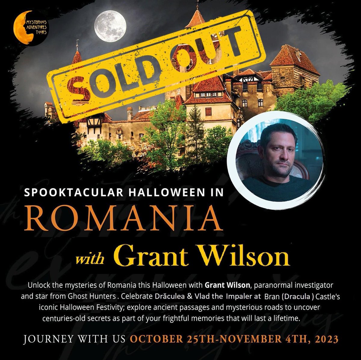 We are officially SOLD OUT for Romania! To all those who will join us, THANK YOU! This is going to be incredible! Feel free to join a wait list if you truly want to join! mysteriousadventurestours.com