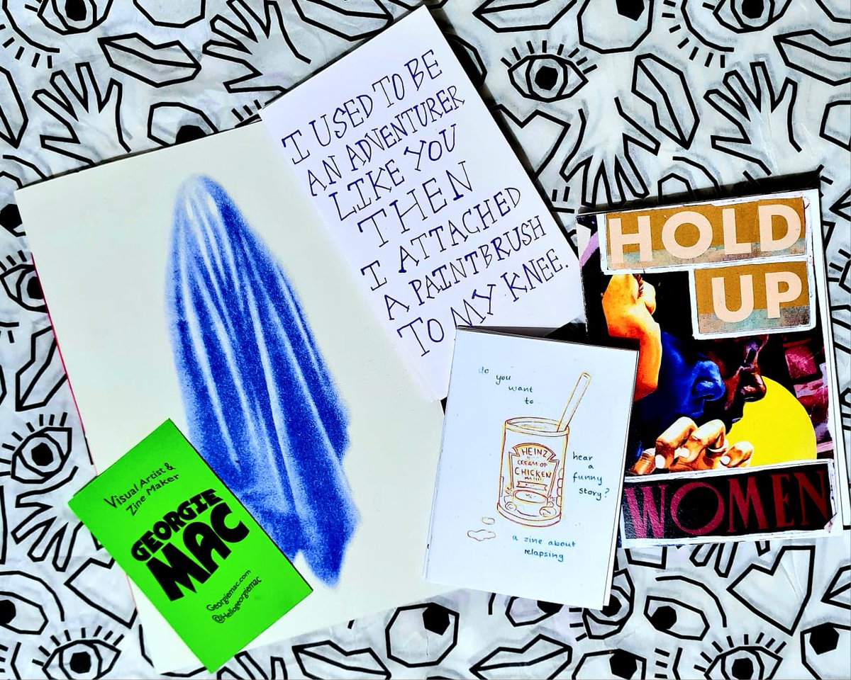 CoinOpPress's tweet photo. Our Zine Fair in Paradise tablers are so fantastically talented that we both couldn't help but spend our pennies on all of their beautiful zines and art 😍

Photo 1: Chloe's haul!
Photo 2: Katie's haul!

@HelloGeorgieMac @doorajarcomics @KnightErrantPub @SeaSlugChloe https://t.co/IdSYsEs2ho