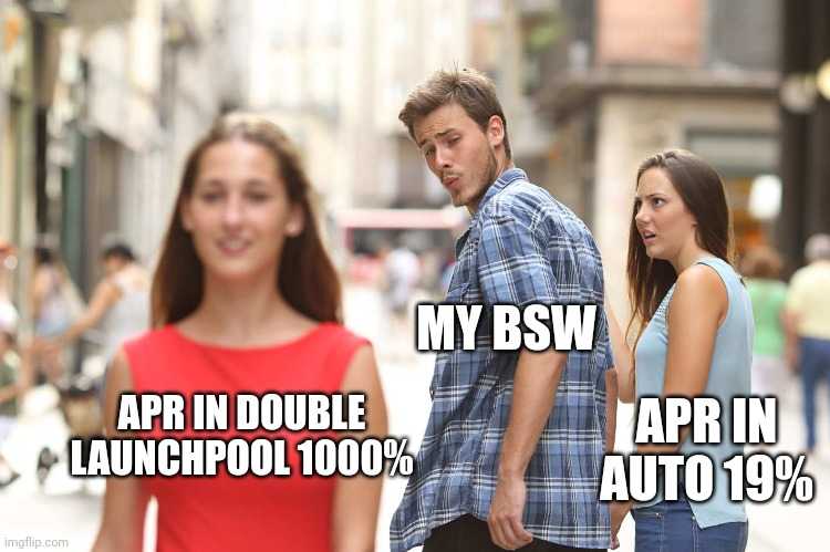 Eros3n's tweet photo. the situation on the crypto market is not good. So i stake my bsw in double launchpool to get high apr😘.
0xb45A18a65626da93f0CAf11a0A7d065C9F45Daa4
#Biswap_MathWalletMeme https://t.co/dnHtaqABJp