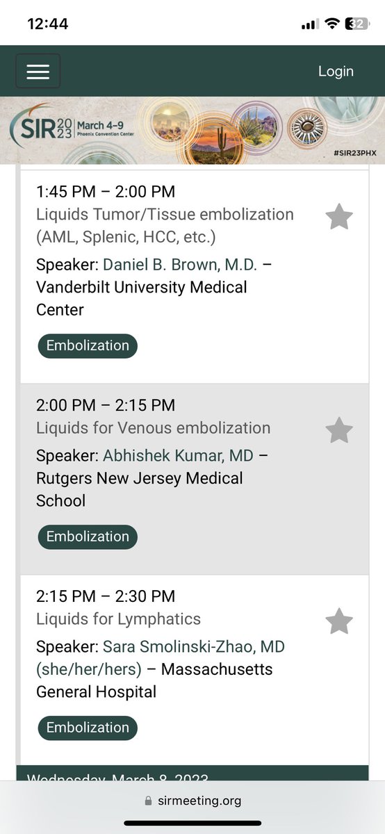 Can’t wait to learn from my co-panelists at our case based workshop at #SIR23PHX. Don’t miss the Liquid Embolics for Peripheral Embolization session on Tuesday, March 7 at 1 PM. #justglueit