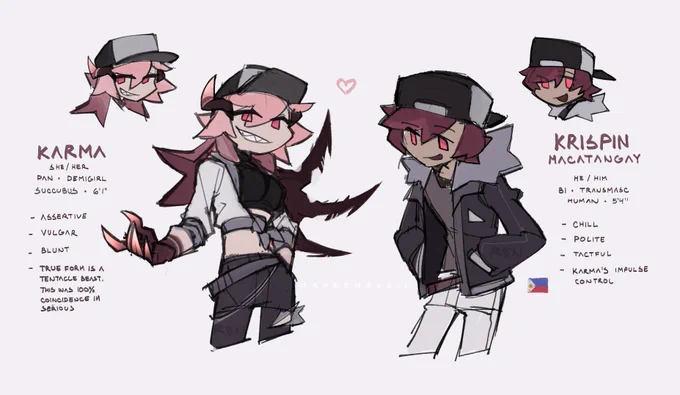  A rowdy succubus and a niceguy human :)  