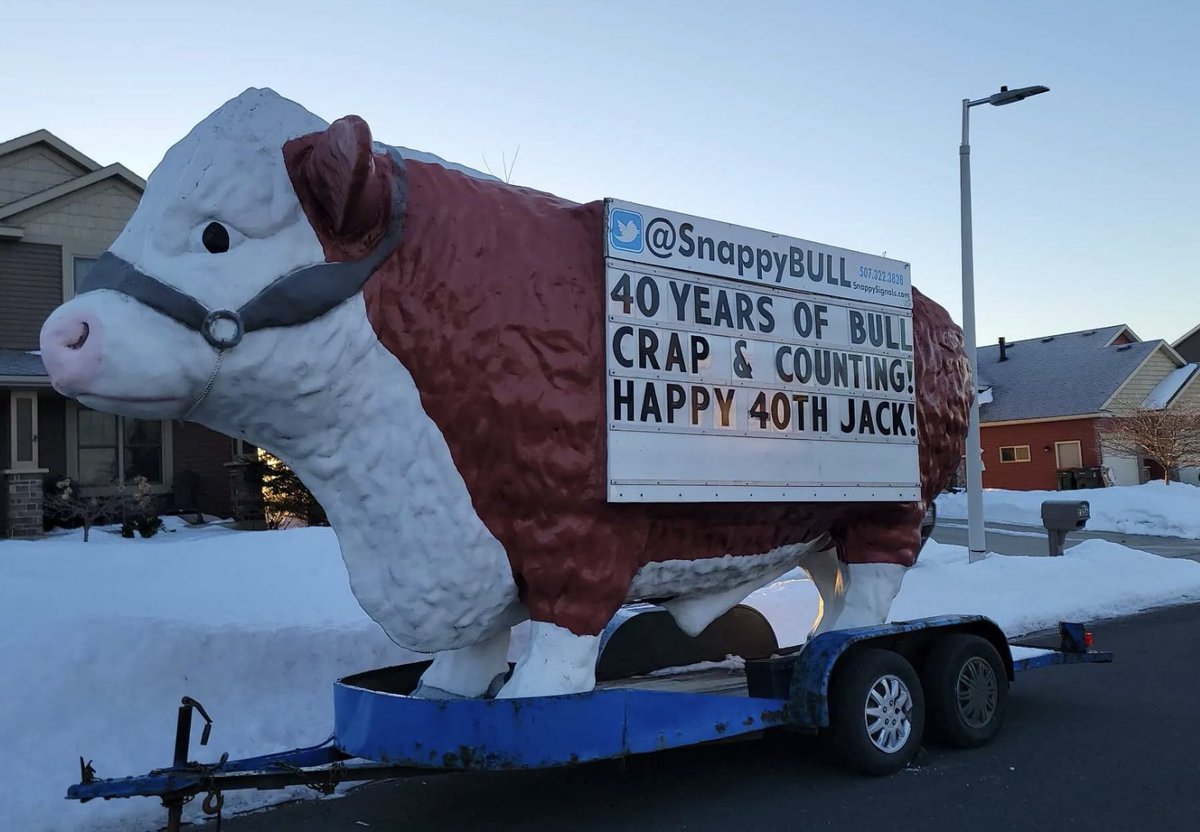 SnappyBULL's tweet photo. 40 years of bull crap and counting! #rochmn https://t.co/XVkqUoWcGF