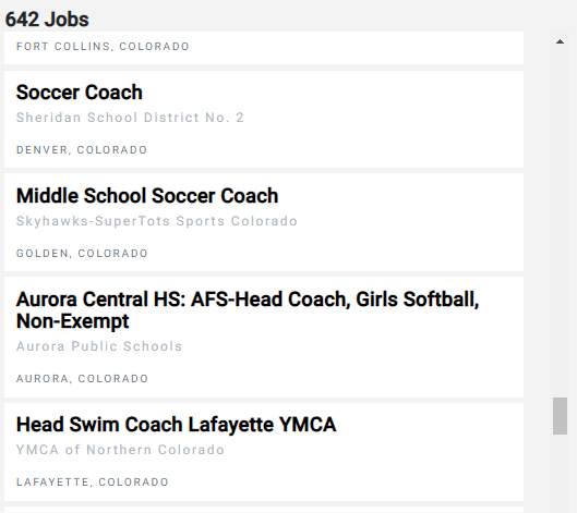 CoachesApp1's tweet photo. Colorado has hundreds of employment opportunities. Come check ✔️our what we have listed.
https://t.co/CUBnGHhwY0 https://t.co/V2LCPvdXCS
