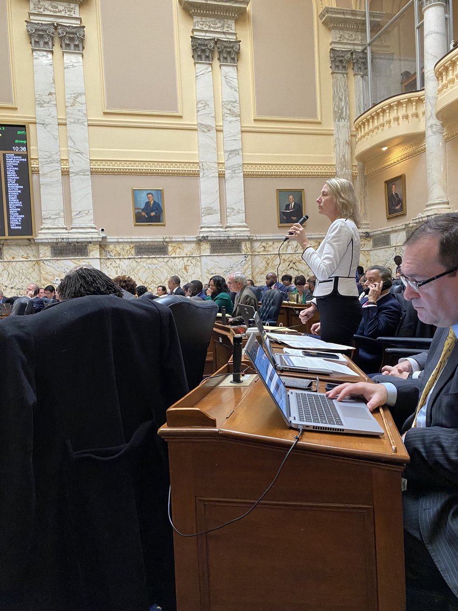 jaredssolomon's tweet image. Lots of 2nd reader bills on the floor today led by some amazing new subcmte chairs. Congrats to:

@DelegateForbes (Pensions)
@SaraLove4MD (Motor Vehicle &amp;amp; Transportation)
@reginatboyce (Nat Resources)
@Kerrfor3B (Govt Operations)

Doing the hard work of legislating! #working4md