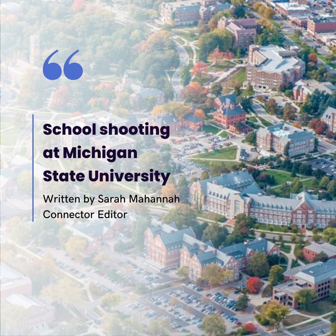 School shooting at Michigan State University.

📱Click link below to read more!

📸 (Photo Courtesy of Cappex) “Aerial shot of the Michigan State University Campus.”

umlconnector.com/2023/02/school…