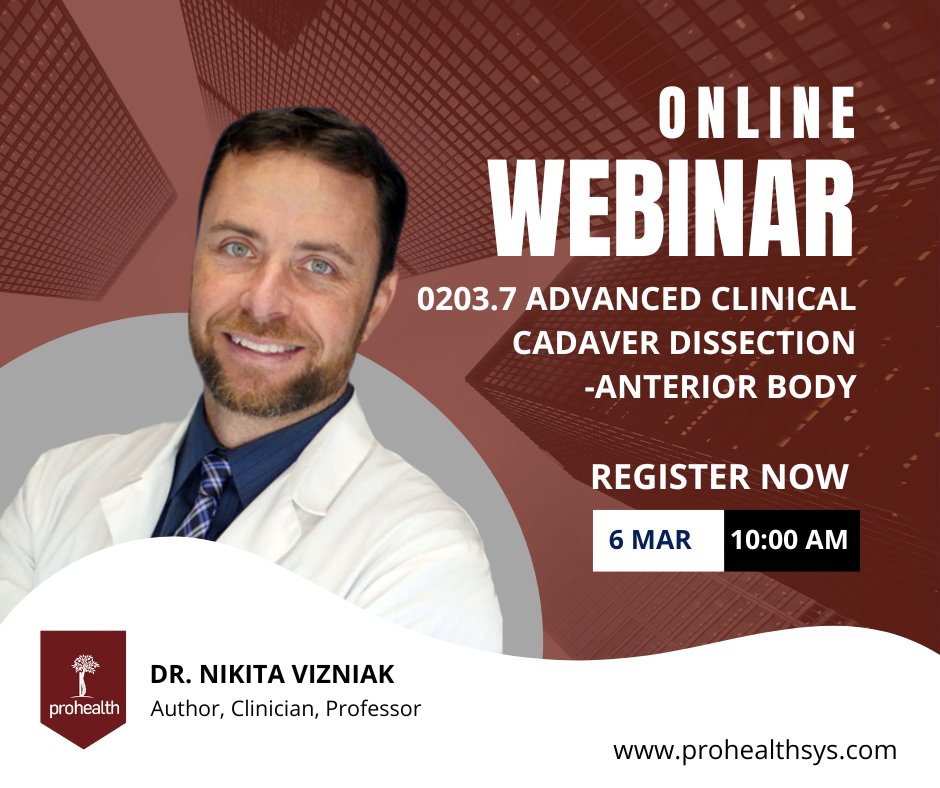 prohealthsys's tweet photo. Are you looking to increase awareness of common anatomy?

Join us on our 𝟎𝟐𝟎𝟑.𝟕 – 𝐀𝐂𝐂𝐃 𝐀𝐧𝐭𝐞𝐫𝐢𝐨𝐫 𝐁𝐨𝐝𝐲 𝐖𝐄𝐁𝐈𝐍𝐀𝐑 on March 6, 2023 at 10AM.

🖋️ Sign up today: https://t.co/tgkjnPhq1w https://t.co/WFsceU15P4