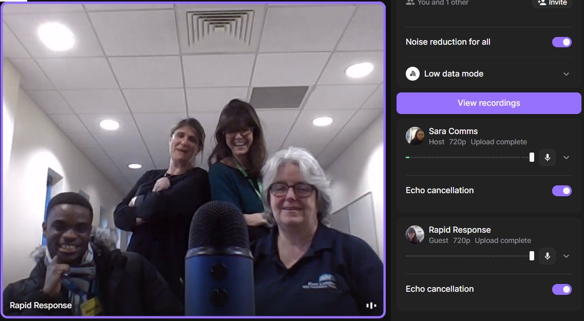NHS_ELFT's tweet photo. The fourth episode of I'm a #GPinTowerHamlets with @aharborne &amp; @alexalexalex32 is on the way! As part of the @ELFT_QI project to enhance communication across GPs, today we welcome two special guests from the #rapidresponse team. Help make it go viral!💙👉https://t.co/fNxrc3qXG0 https://t.co/4HFjcQm12n