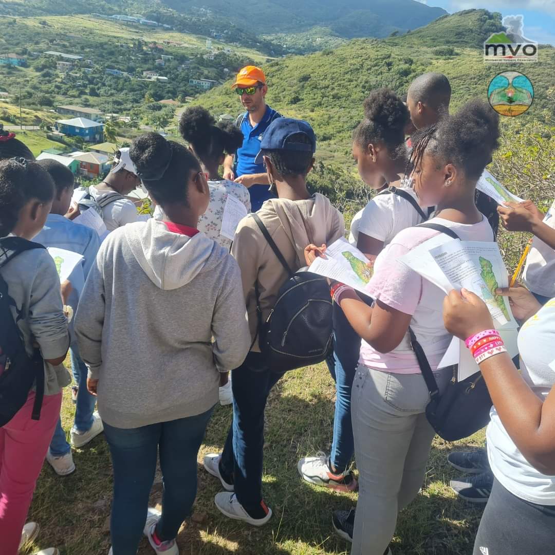 mvoms's tweet photo. Our #MVOAfterSchoolClub took a field trip led by Volcanologist Dr Adam Stinton to 4 locations that show different aspects of #volcanic rocks & landscapes. Each student was equipped with a field guide that contained relevant info, maps & activities #mvo #science #curatingcrises https://t.co/fSa17SsL4F
