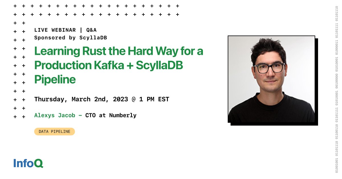 Numberly needed to move its high-performance applications to Rust in order to benefit from a lower-level language.  Learn about their experiences using #Rust and combining #Kafka + <a href="/ScyllaDB/">ScyllaDB</a>. Live Webinar, March 2, 2023 - Save your Seat. bit.ly/419KlBY sponsored