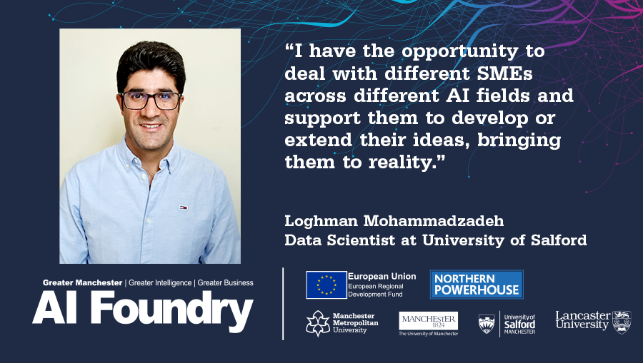 Greater Manchester AI Foundry (@gmaifoundry) on Twitter photo We enjoy working with Greater Manchester SMEs to boost their business by harnessing #AI technology and our Senior Data Scientist from <a href="/SalfordUni/">University of Salford</a>, Loghman Mohammadzadeh, couldn't have said it any better ๐
Learn more about the #GMAIFoundry programme โก๏ธ gmaifoundry.ac.uk We enjoy working with Greater Manchester SMEs to boost their business by harnessing #AI technology and our Senior Data Scientist from <a href="/SalfordUni/">University of Salford</a>, Loghman Mohammadzadeh, couldn't have said it any better ๐
Learn more about the #GMAIFoundry programme โก๏ธ gmaifoundry.ac.uk