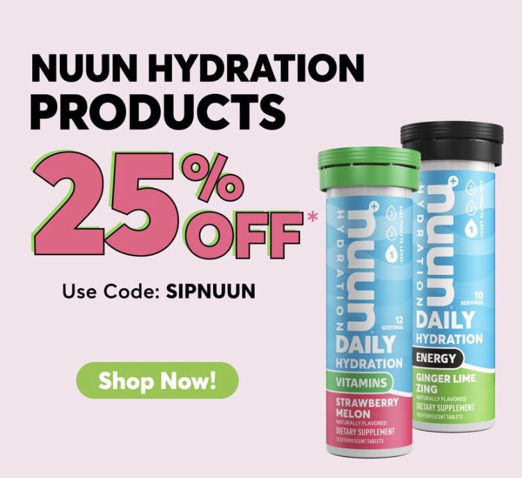 Friends, #runners, #athletes, thirsty folks, stay hydrated and save some 💰- 25% off - with the code: SIPNUUN.

Code expires 3/1/23. Terms apply.

📷: @nuunhydration. 

#teamnuun #nuunlife #nuunlove #MakeYourWaterCount #nuunbassador #RunChat #Running #Cycling #Fitness #Discount