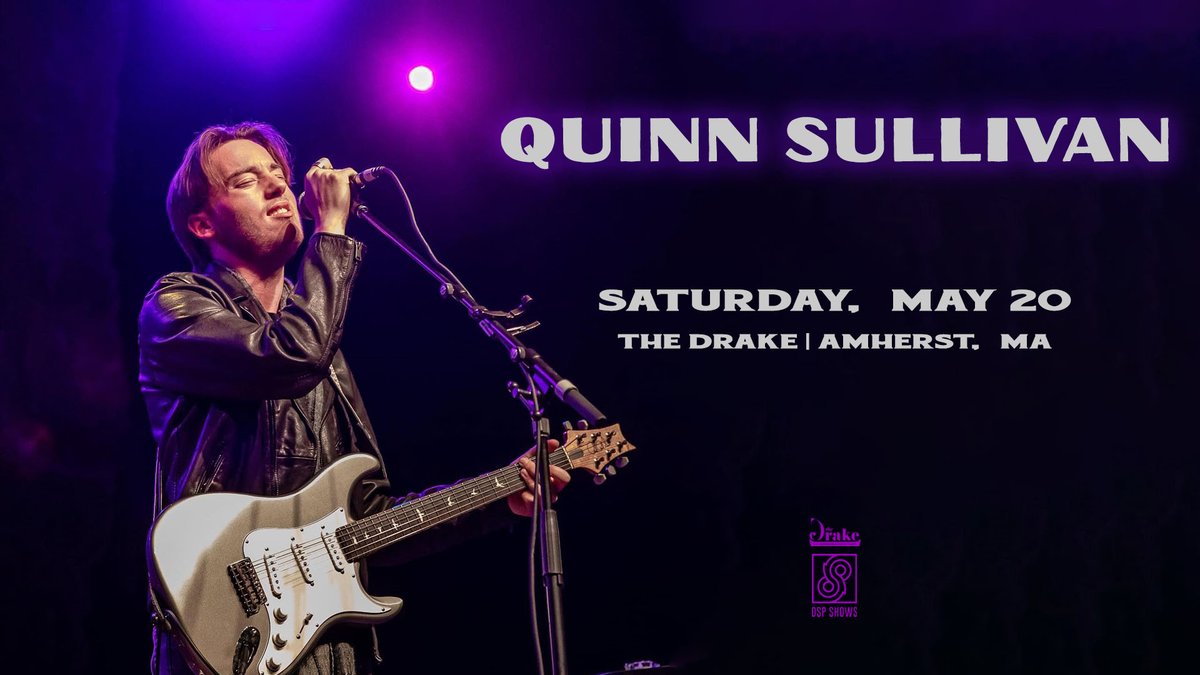 Just announced! Blues/rock guitar prodigy @QuinnSullivan1 heads to @TheDrakeAmherst on Saturday, May 20th - tickets on sale Friday at 10am: bit.ly/3kwBk5F