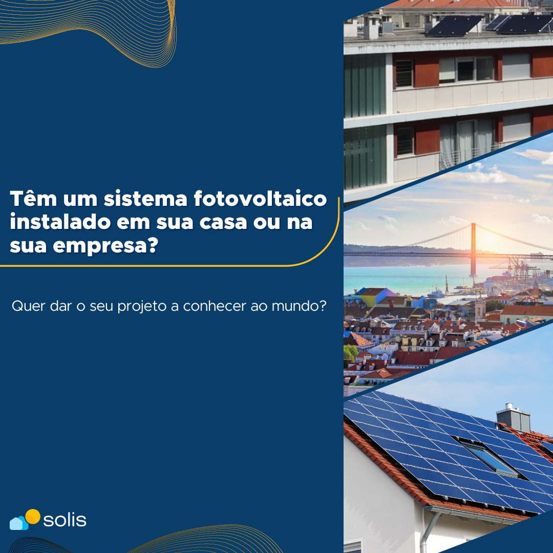 solis_lisboa's tweet photo. Têm um sistema fotovoltaico instalado em sua casa ou na sua empresa? Quer dar o seu projeto a conhecer ao mundo? 🌍Se vive ou trabalha em Lisboa, poderá ser selecionado para a próxima entrevista Solis!  geralsolis@lisboaenova.org Seja Brilhante. Agarre o Sol de lisboa!#solis https://t.co/VlTWKF44DV