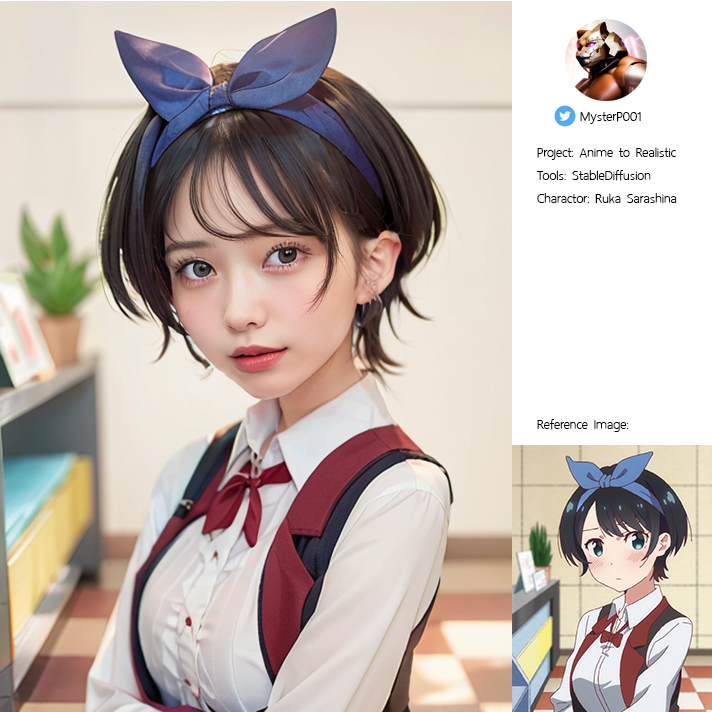 MysterP001's tweet photo. Ruka Sarashina Ai Art
(Rentalgirlfriend)
.
Do you want Something?
.
#AiArt #StableDiffusion #RukaSarashina #rentalgirlfriend  #WaifuProject https://t.co/a8WftMUoTn