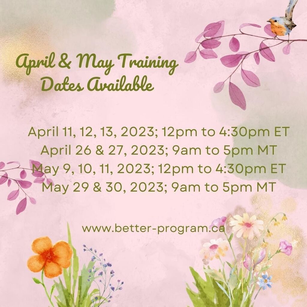 We have training dates available in April and May. Visit better-program.ca to register.
#chronicdiseaseprevention instagr.am/p/CpNkYNoOkd_/
