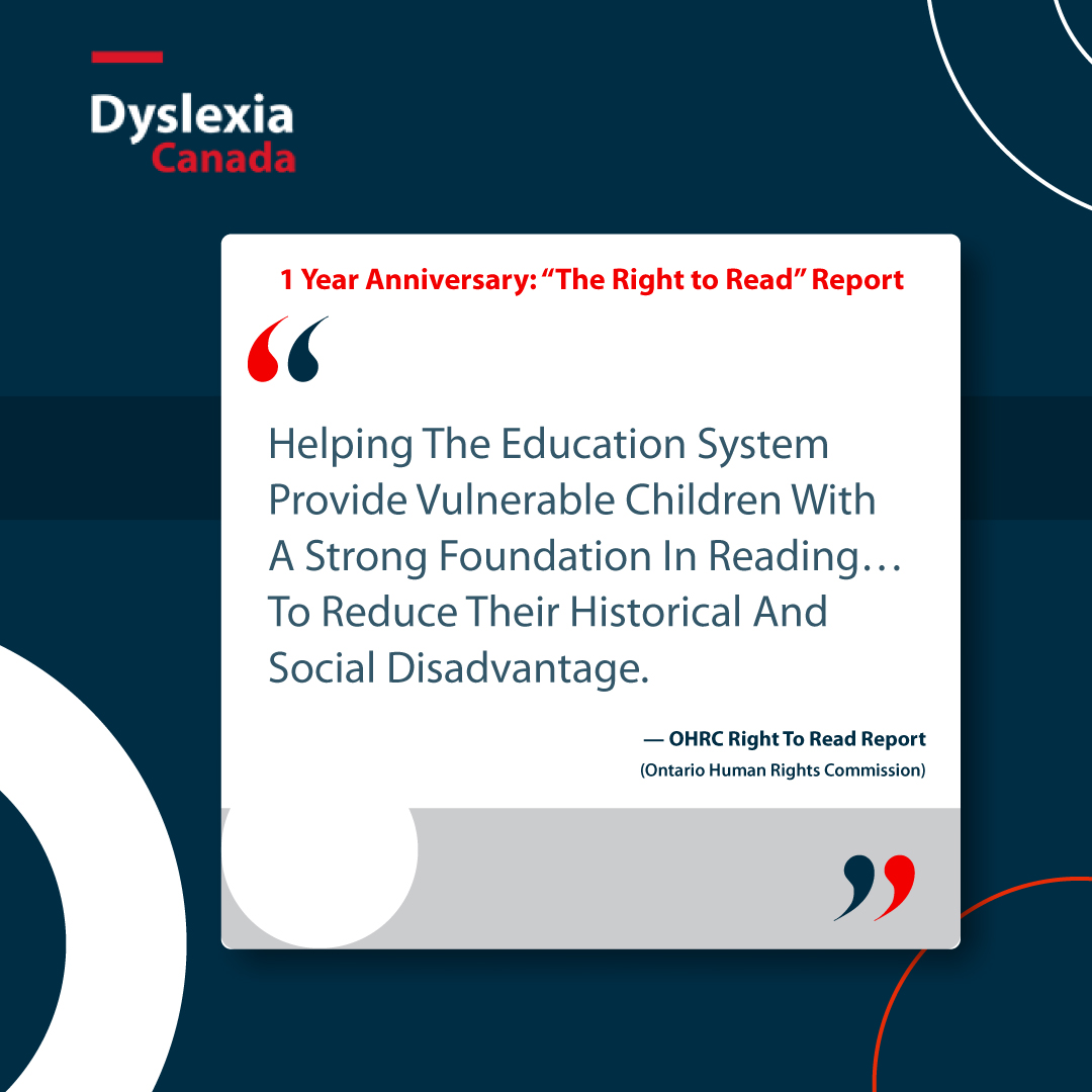 dyslexia_canada's tweet photo. Today, Feb. 28th, is the anniversary for the “Right to Read” Report.

📖 Literacy is a Civil Right 📖

   ❝ Children from historically disadvantaged communities, including children who are Black, are disproportionately represented among students who struggle with reading. https://t.co/uW88gjQFuK