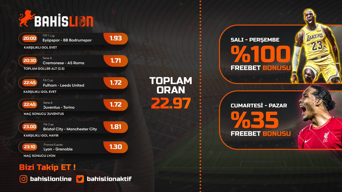 BIZI TAKIP ET, 5 ARKADASINI ETIKETLE

KUPON TUTAR ISE 5 KISIYE 50 FREESPIN/FREEBET

tinyurl.com/BahislionSosyal