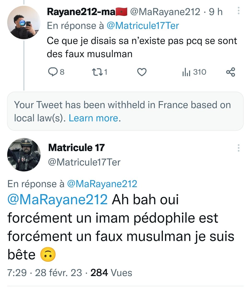 Matricule 17 on Twitter "Si quelqu'un peut m'expliquer en quoi mon