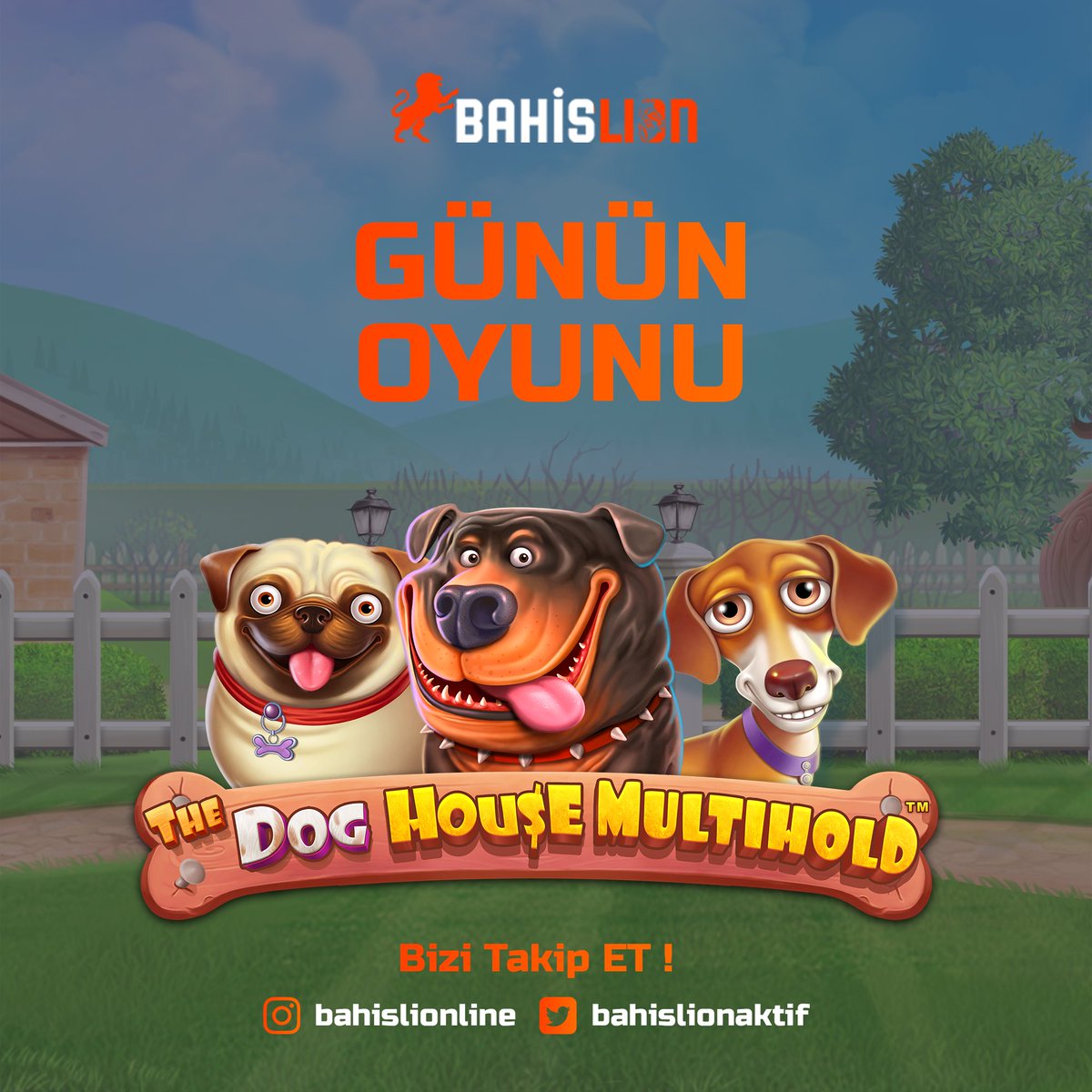 Günün şanslı sağlayıcısı : Pragmatic Play
Günün oyunu : The Dog House Multıhold

Evinizin Konforunda Casıno Heyecanı Bahislion'da 
GÜNÜN OYUNU #bahislion
Keyfinize göre kazanın!

En çok kazandıran Oyunlar LİON'DA
tinyurl.com/BahislionSosyal