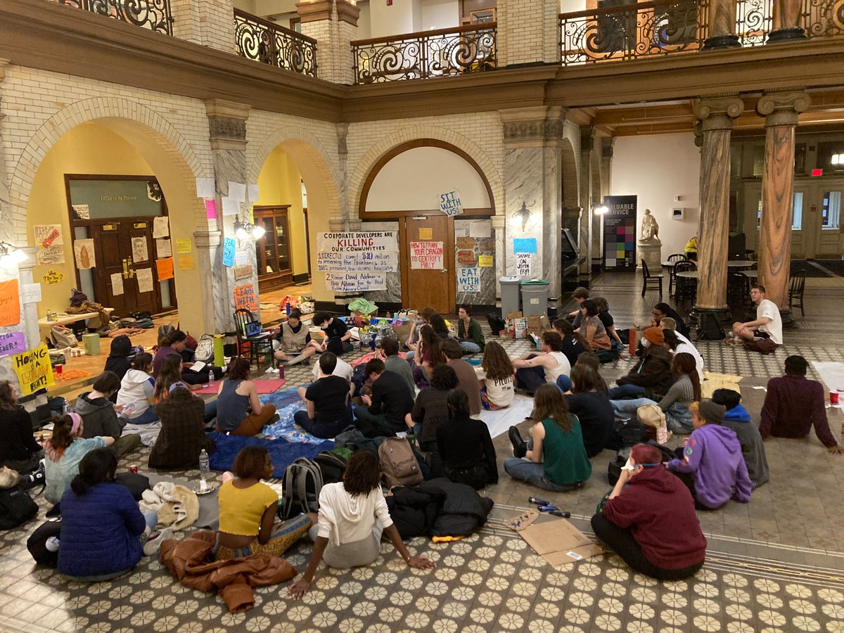 It has been 1 week, or 168 hours since the beginning of our sit-in inside Drexel University's Main Building; 1 week full of education, strength and solidarity. We will continue to occupy Main Building until the UC Townhomes Coalition's demands are MET!