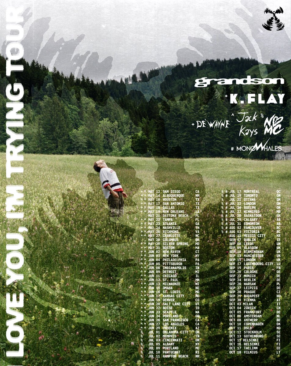 yeahdewaynehere's tweet photo. TOUR // @grandson x @kflay 

SEE YOU THERE 😮‍��� https://t.co/m0eqzdyZds