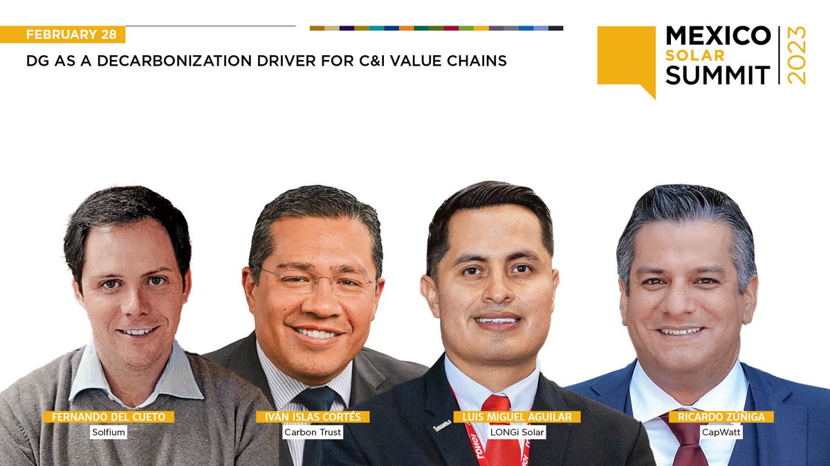 “We must aim to implement distributed generation for medium voltage projects that are close to the load zone. We have to guarantee the proper use of this technology,” said Fernando del Cueto, COO, @solfium_mx, at #MexicoBusiness #MexicoSolarSummit 2023