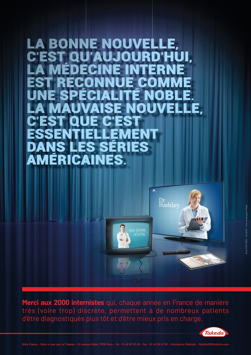 Bravo et surtout merci aux 2000 médecins internistes qui, chaque jour, contribuent à dépister et mieux prendre en charge les maladies rares.
Les "Dr House" existent aussi en France (tout aussi compétents ... mais bien plus sympathiques 😁 ).

#RareDiseaseDay #medecineinterne