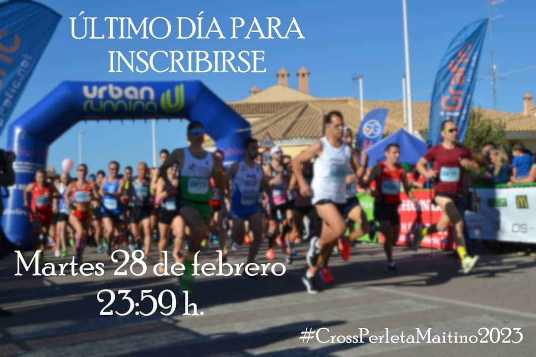 CarreraPM's tweet photo. ⚠️⚠️HOY MARTES es el último día para poder inscribirte ⚠️⚠️⏳⏳
 📝Inscríbete directamente en:
☑️https://t.co/mXPqPFZqwL
ℹ️Tienes toda la información de la carrera en https://t.co/hecudrFwAS
#CrossPerletaMaitino https://t.co/3a5tzYg3qm