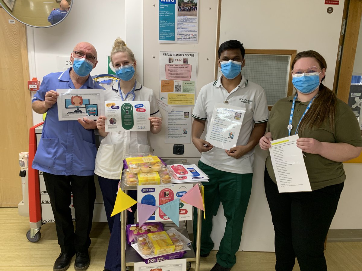 🍰Great scenes launching Virtual Transfer of Care service on the wards yesterday😀

📹We are now doing patient handovers using video calls from UHS to Southampton City Nursing/Residential homes...

Now patients meet the nursing home staff online before moving in🤝🤝🤝