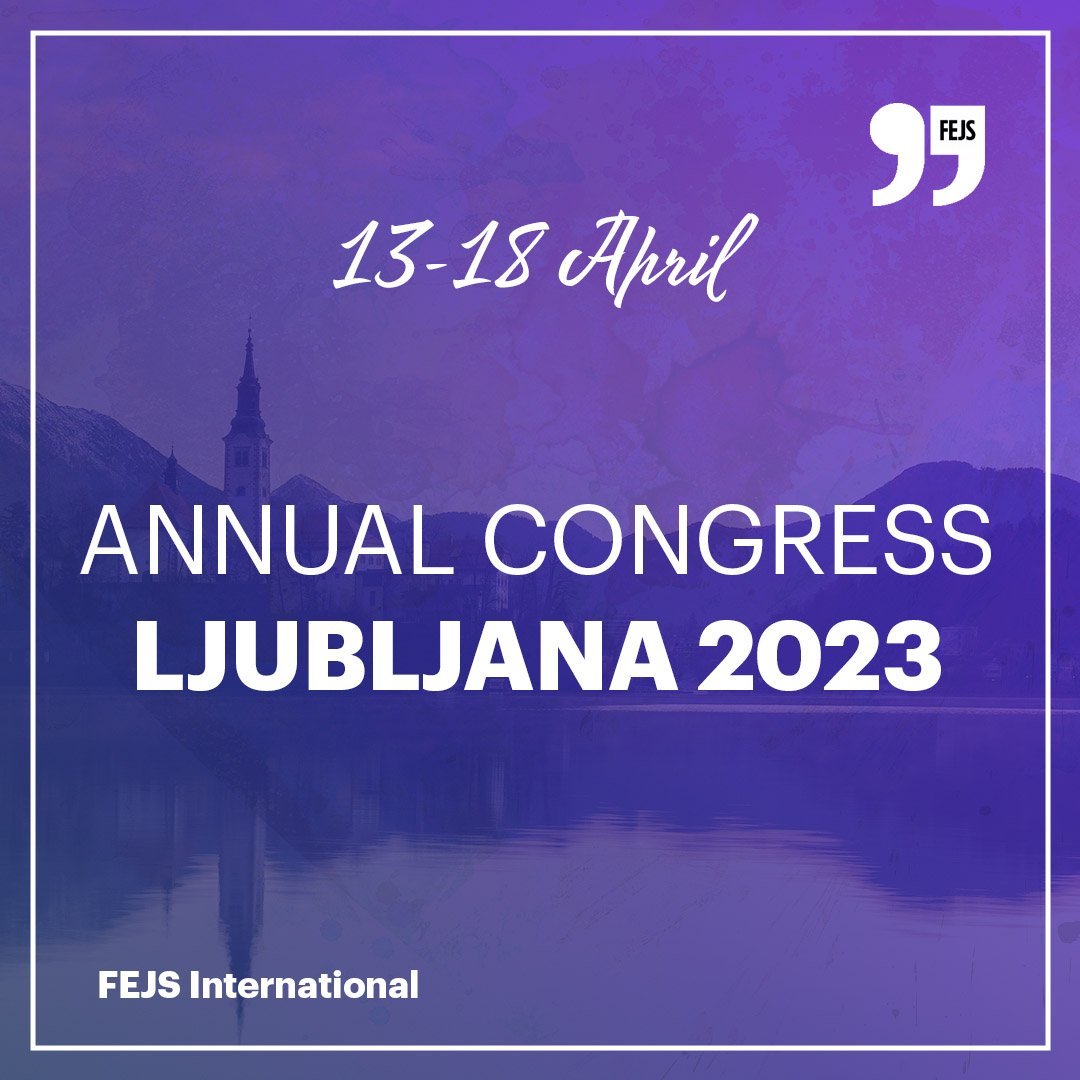 FEJSint's tweet image. The wait is over - we're happy to announce the next FEJS event. This time we're meeting in person, how good is that?
We invite you to attend our Annual Congress 2023 in Ljubljana, Slovenia, that will be held from the 13th until the 18th of April. Apply: 
mailchi.mp/cc5cef92b190/f…