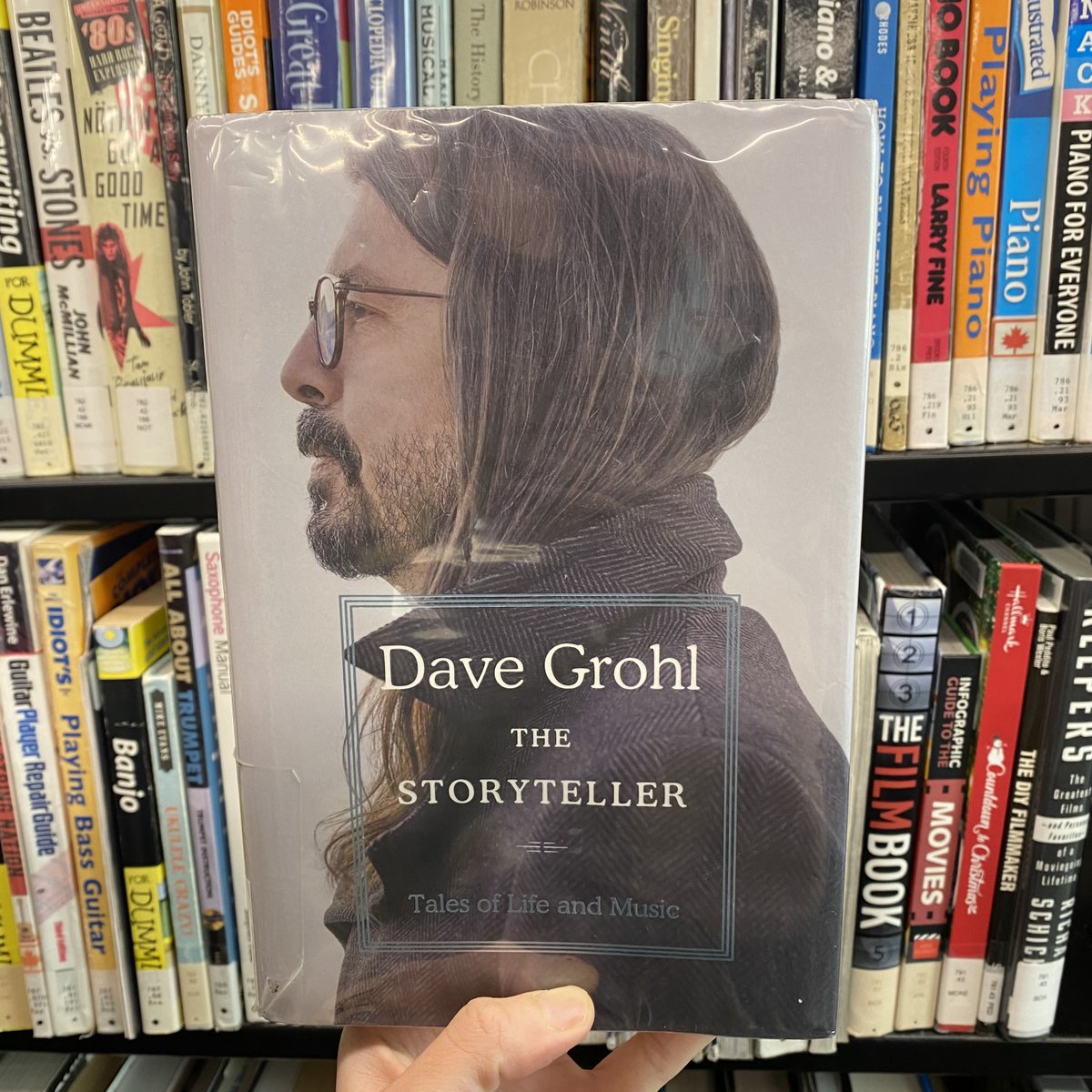 This week's #MemoirMonday pick is The Storyteller: Tales of Life and Music by Nirvana drummer and Foo Fighters frontman David Grohl.  This humble and candid memoir is about Grohl's reverence for the enduring power of music. 

Place a hold on the book at belleville.bibliocommons.com/v2/record/S192…