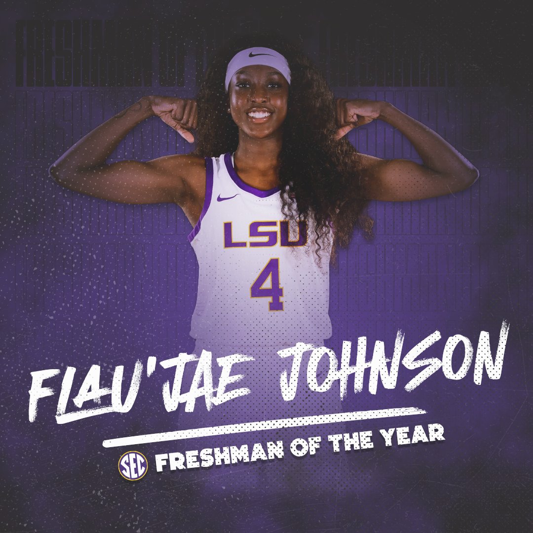 SEC's tweet image. 2023 #SECWBB Freshman of the Year 

@Flaujae • @LSUwbkb

🔗 secsports.social/wbb-awards23