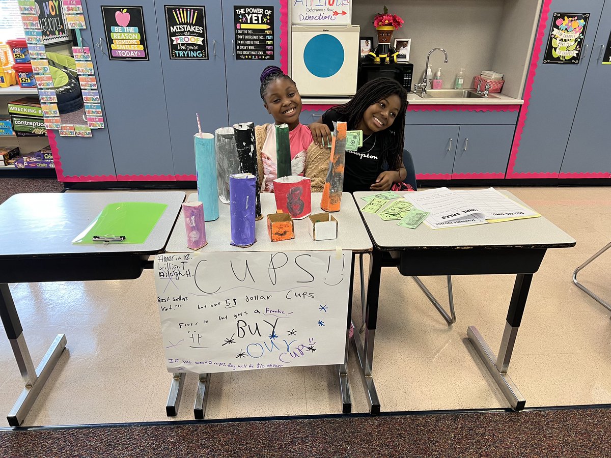 WestForestInt's tweet photo. Check out our awesome 5th Grade enrichment students working hard on their economic unit. What better way to prepare them for society than to simulate. A special shout out to our enrichment teacher Marlye Powell-Jackson for challenging and preparing our kids to be successful. https://t.co/VU6fkJRSoI