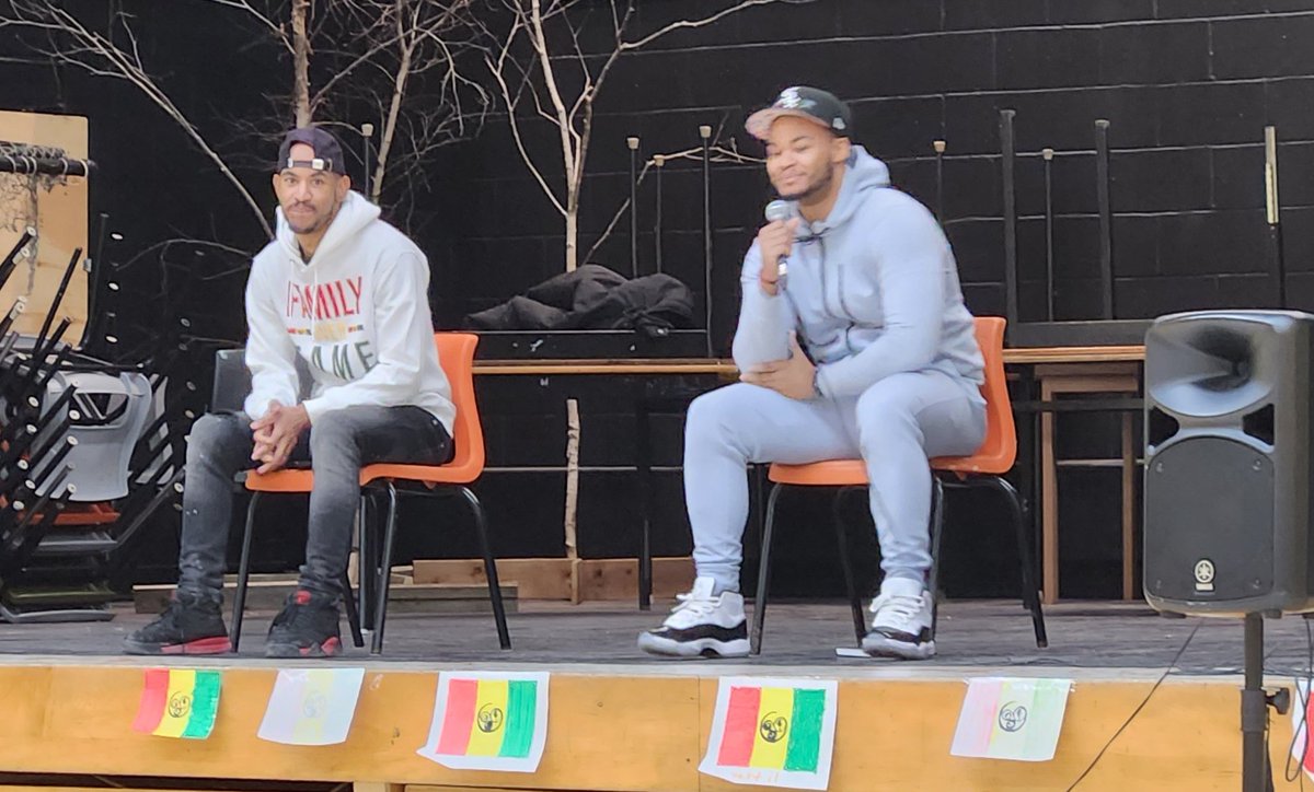 We were very honored and blessed to have 2 amazing guest speakers at <a href="/RHS_HRCE/">Rockingstone Heights</a> today Thank you <a href="/Tray_Clayton4/">Trayvone Clayton</a> and <a href="/mrstopviolence/">Quentrel Provo</a> for joining us and sharing your stories ❤️ 
Also a big shout out to our choir for singing "Lift Every Voice" 
<a href="/HRCE_NS/">Halifax Regional Centre for Education</a> #celebrateblackexcelence