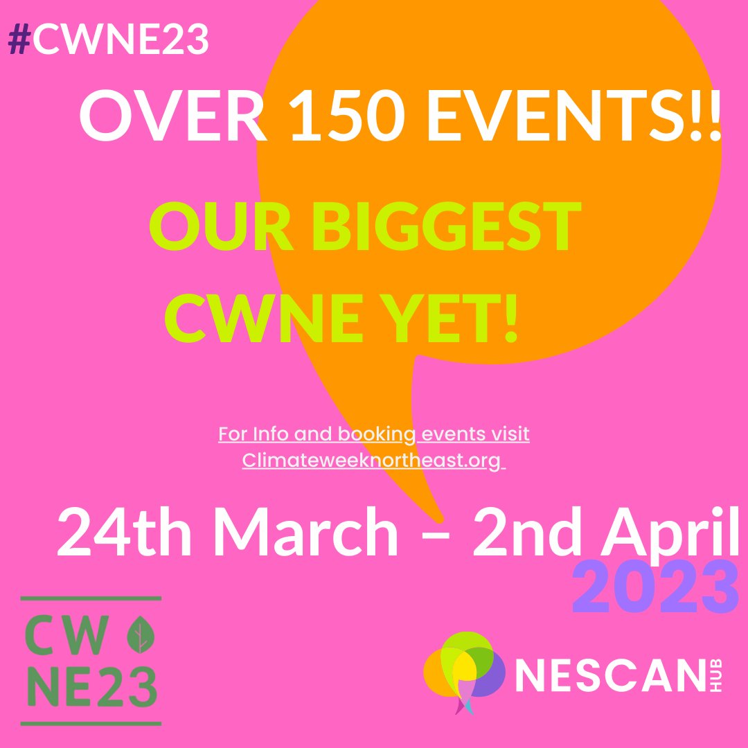 For Info and booking events visit Climateweeknortheast.org! 
#CWNE23 #CWNE23Patterns #climateaction  #aberdeen #aberdeenshire #aberdeengoesgreen  #nescanhub #climateemergency #climatechange #northeastscotland #sustainability #netzero #LetsDoNetZero