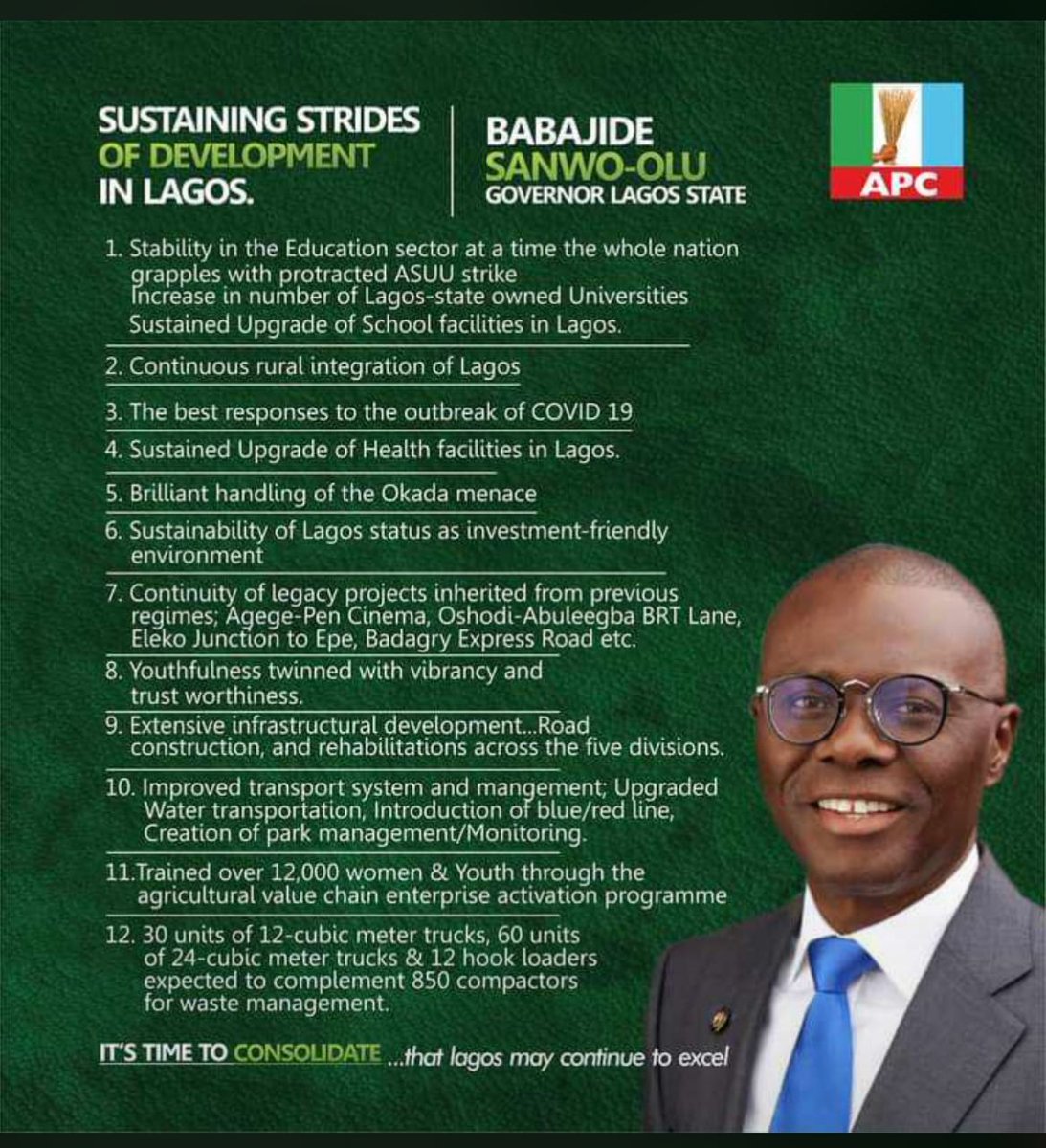 Governor Jide Sanwo-Olu towers far above his rivals in all excellence. 
Look at Lagos and see the development, let's not be sentimental.
Re-Elect Gov Sanwo-Olu 

<a href="/OlabisiOlaniran/">Local Ijesa Boy (本地的Ijesa男孩）</a> <a href="/Orifunke/">The Force!</a> <a href="/mikapsky/">Michael</a> <a href="/Ladiipo1309/">Alausa Babatunde</a> <a href="/bebmigared/">Benjamin Adekoya #Benjolee ✊🏼.⭐.✊🏼</a> <a href="/dnohpete/">Adebiyi O' Peters</a>