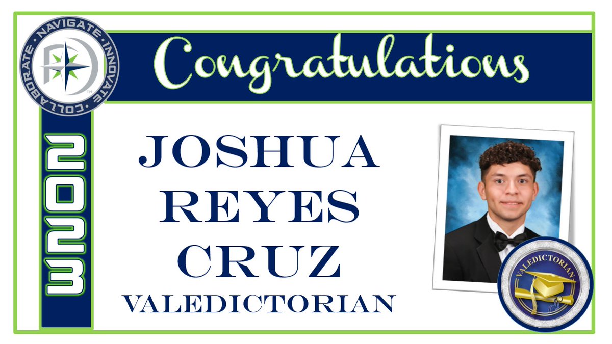 DiscoveryTitans's tweet photo. Discovery's Class of 2023 Valedictorian and Salutatorian! Congratulations Joshua and Jerusha! #TitanUp #WeAreDiscovery https://t.co/5RIcK1M0kR