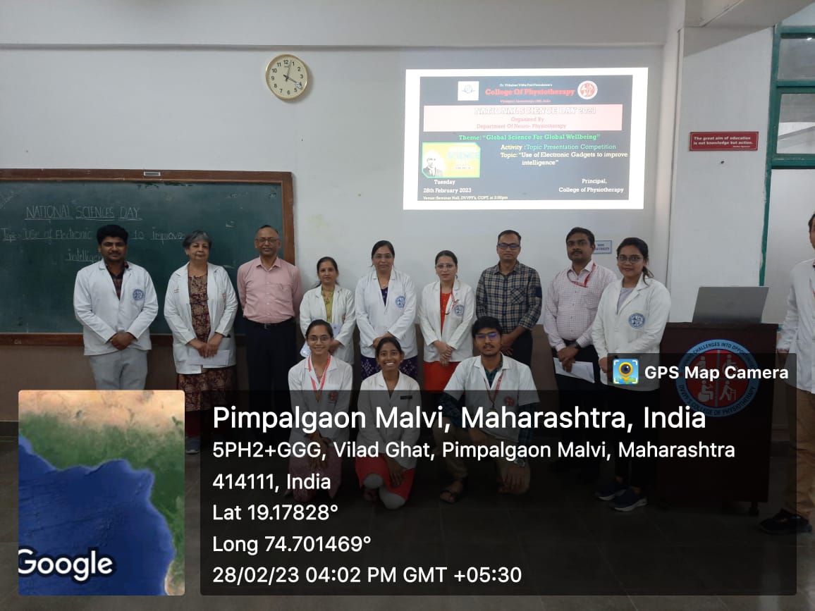 Dept. Of Neurophysiotherapy was organised Topic Presentation Competition on the Occasion of 'National Science Day'; on the topic of Use of Electronic Gadgets to improve Intelligence...