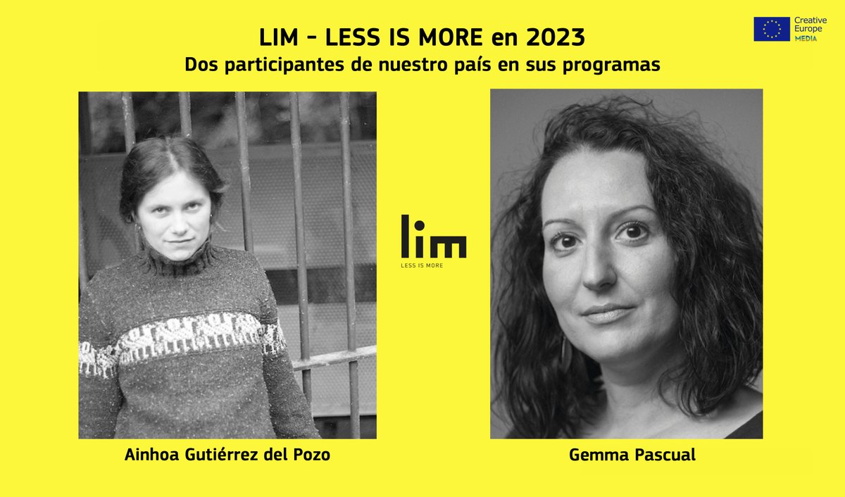 OficinaMEDIAEs's tweet image. LIM - Less is more @LimProgramme: Dos profesionales de nuestro país en las selecciones de sus dos programas.

Más info &amp;gt; bit.ly/LIMLessismoreS…

#DevelopmentAngels #WriterDirector #LIM #LessIsMore