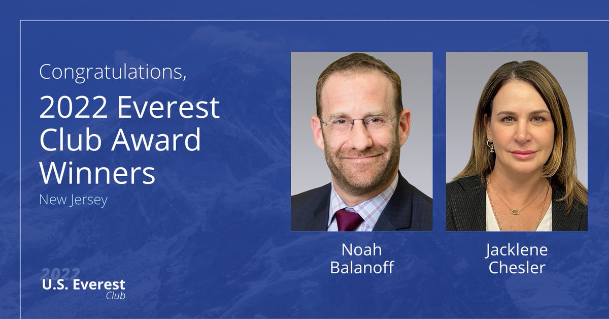 Congratulations to Colliers New Jersey’s 2022 Everest Club recipients Noah Balanoff and Jacklene Chesler! The Everest Club recognizes the top 10% of Colliers professionals across the U.S. based on revenue production. 

#ColliersTriState #ColliersNewJersey #AcceleratingSuccess