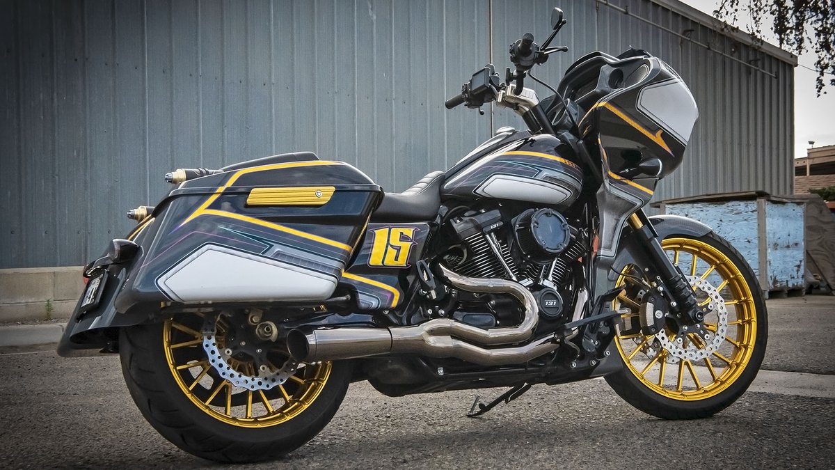 Have you seen our Black Chrome Mid-Length System for M8 bagger? part Number 1F72M. This Bagger build is by The Fast Life Garage in Texas