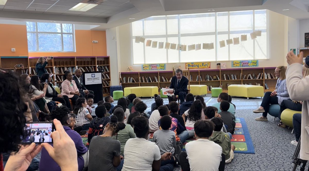 Teacher_Nakia's tweet photo. Celebrating Read Across America Week with NC Governor Roy Cooper! https://t.co/1ekrxBU0cO