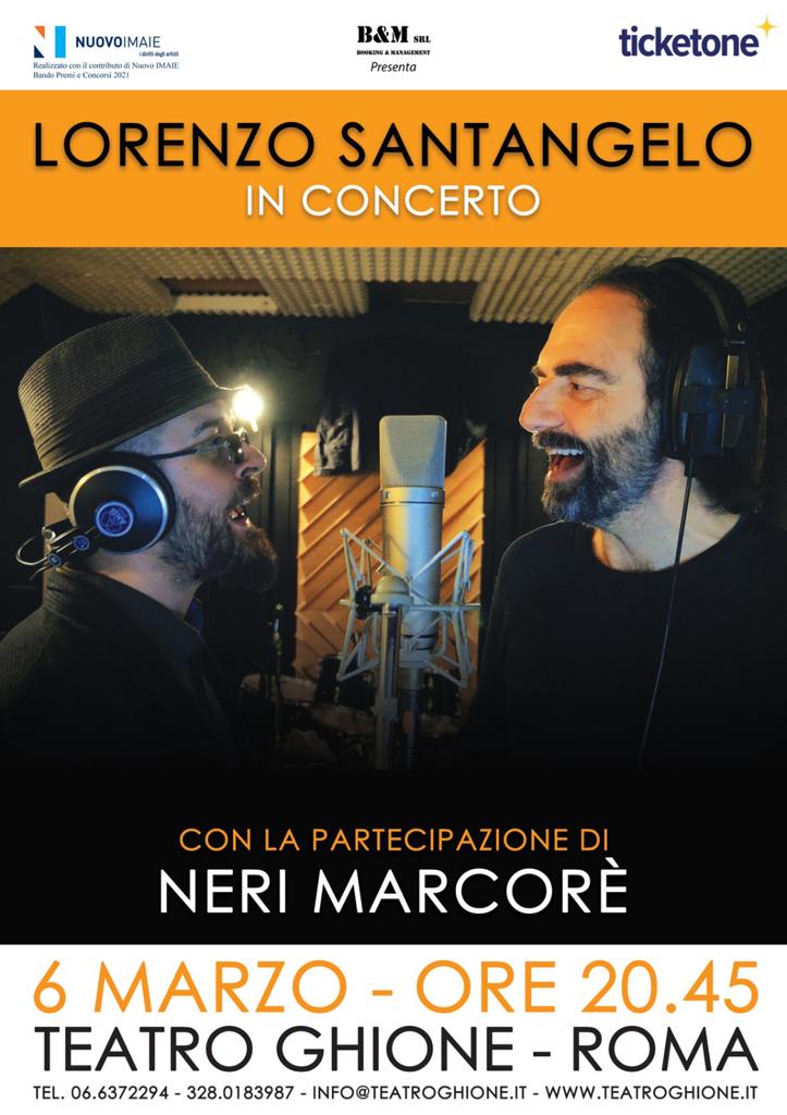 Lunedì 6/03 al Teatro #Ghione a #Roma, concerto di <a href="/LoreSantangelo/">Lorenzo Santangelo</a> che presenterà il suo nuovo album: #Musick. Con la partecipazione di Neri Marcorè. Link per i biglietti: ticketone.it/event/lorenzo-…