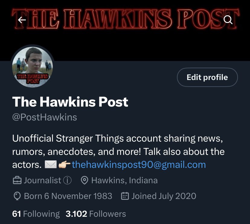 The Hawkins Post tweet media