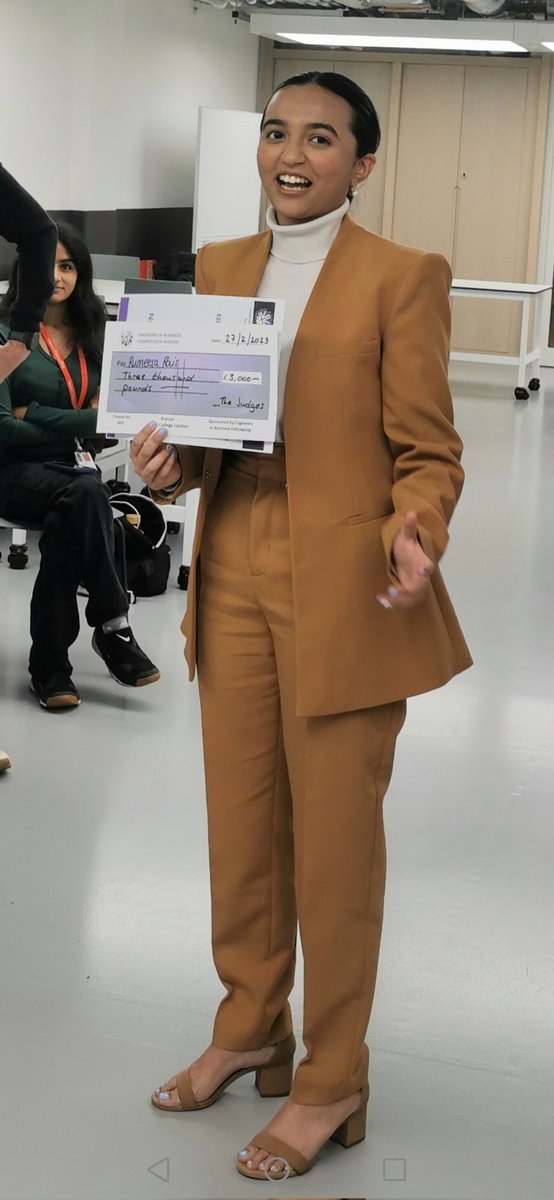 Dawn Bonfield MBE (@dawnbonfield) on Twitter photo Congratulations Rumeesa Rais, MSc MedTech, Innovation, & Entrepreneurship student <a href="/kcl_engineering/">KCL Engineering</a> on winning the pitch final of the @EngineersnBiz Engineers in Business Competition last night. Great pitch and fabulous idea! Well done to all finalists. 👏👏👏 Congratulations Rumeesa Rais, MSc MedTech, Innovation, & Entrepreneurship student <a href="/kcl_engineering/">KCL Engineering</a> on winning the pitch final of the @EngineersnBiz Engineers in Business Competition last night. Great pitch and fabulous idea! Well done to all finalists. 👏👏👏