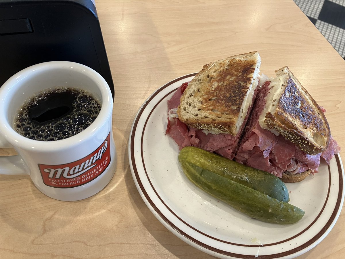 The camp out at <a href="/mannysdeli/">Manny's Deli</a> and see how many candidates you can see roll through but enjoy a Reuben while you wait Election Day challenge