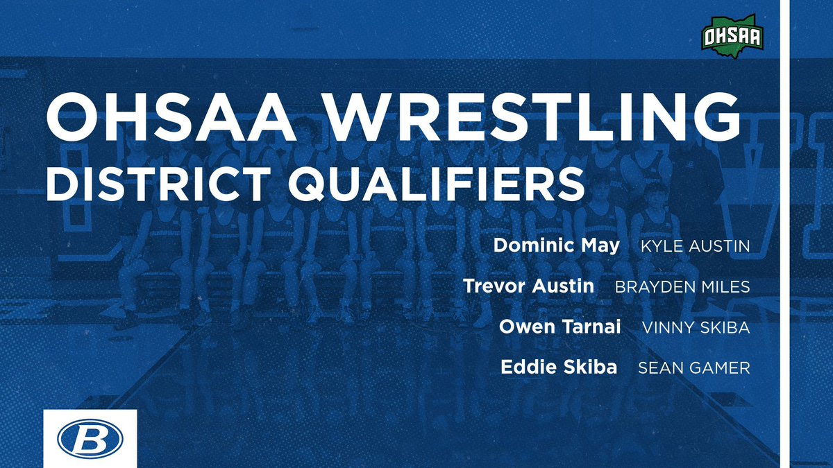 BHSGoBigBlue's tweet photo. Good Luck to our Wrestling District Qualifiers! https://t.co/1DZDRc9PEs
